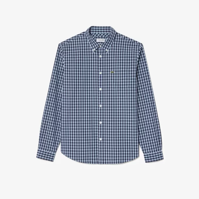 Regular Fit Plaid Poplin skjorte