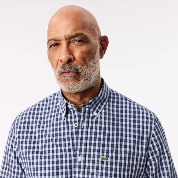 Regular Fit Plaid Poplin skjorte
