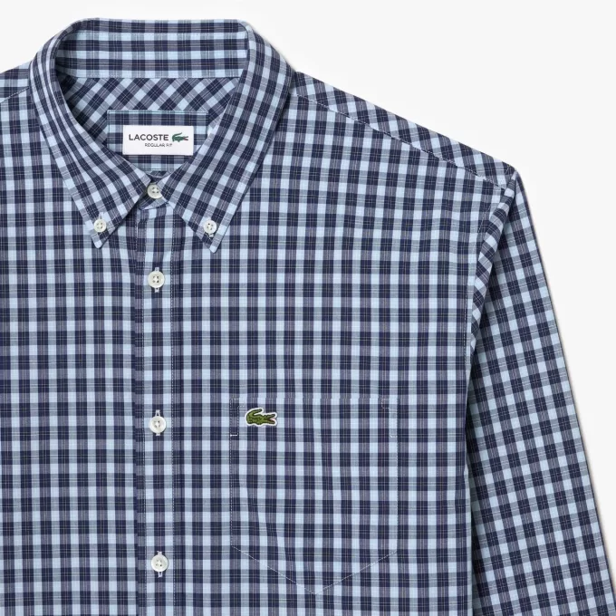 Regular Fit Plaid Poplin skjorte