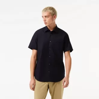 Regular Fit Solid Bomuldsskjorte til mænd