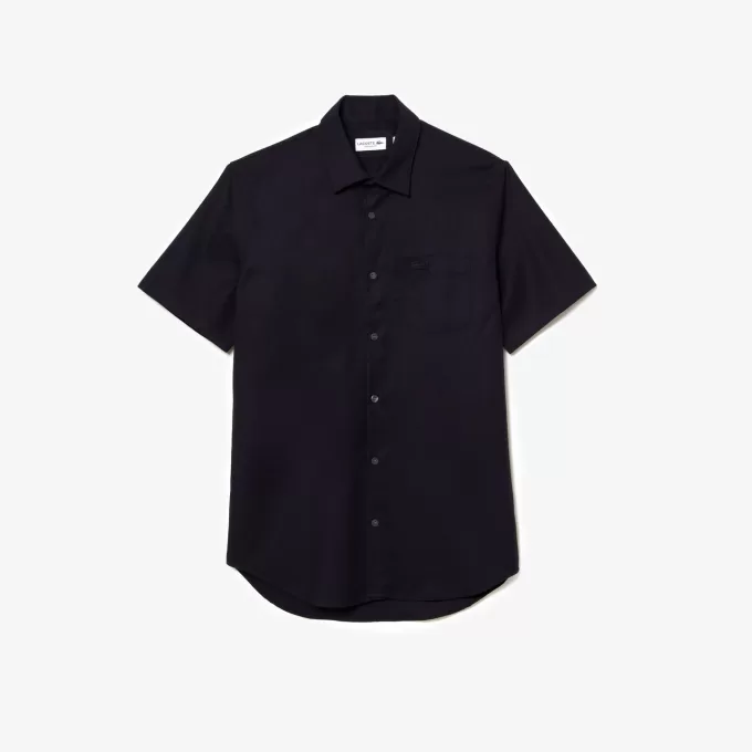 Regular Fit Solid Bomuldsskjorte til mænd