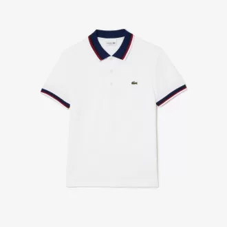 Regular Fit Stretch Bomuld Piqué Poloshirt med kontrastkrave