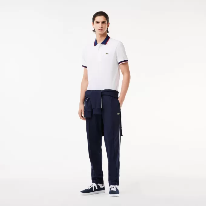 Regular Fit Stretch Bomuld Piqué Poloshirt med kontrastkrave