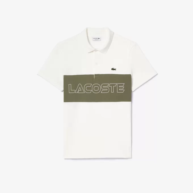 Regular Fit Stretch Piqué Colourblock Polo Shirt