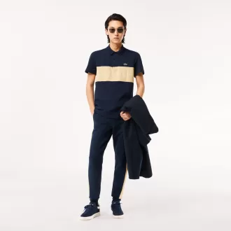Regular Fit Stretch Pique Colourblock poloshirt