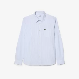Regular Fit Stribet Oxford Pocket Shirt