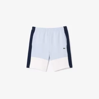 Regular Fit børstet fleece Colourblock joggershorts