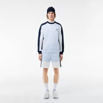 Regular Fit børstet fleece Colourblock joggershorts