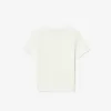 Ribbet T-shirt i bomuld