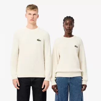 Ribbet bomuldsbadgetrøje