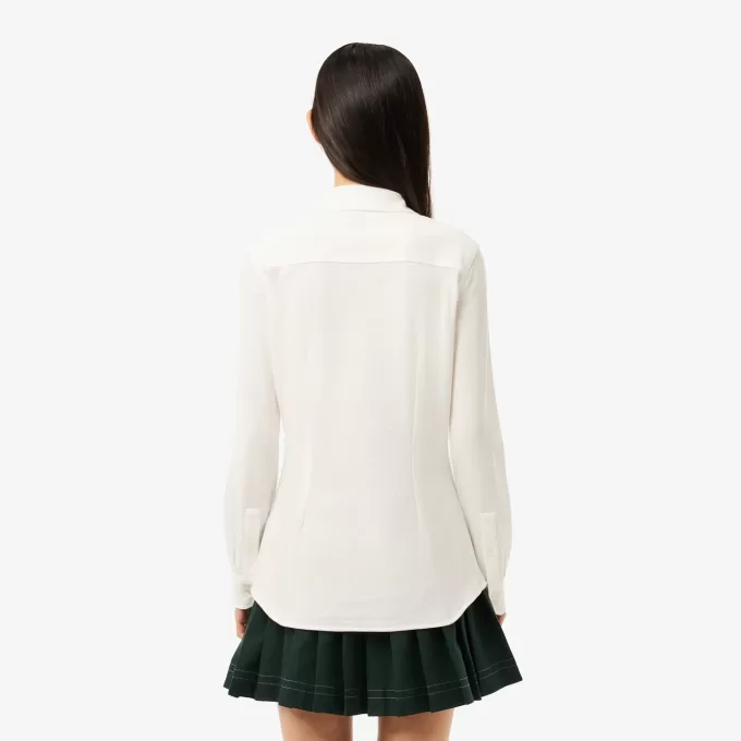Slim Fit Piqué Pocket Accent-skjorte