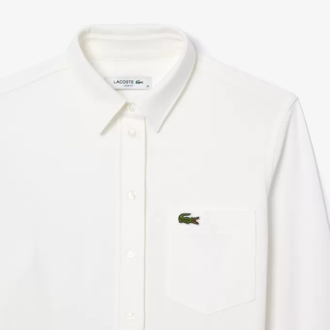Slim Fit Piqué Pocket Accent-skjorte