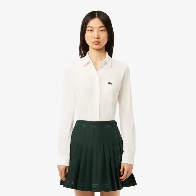 Slim Fit Piqué Pocket Accent-skjorte