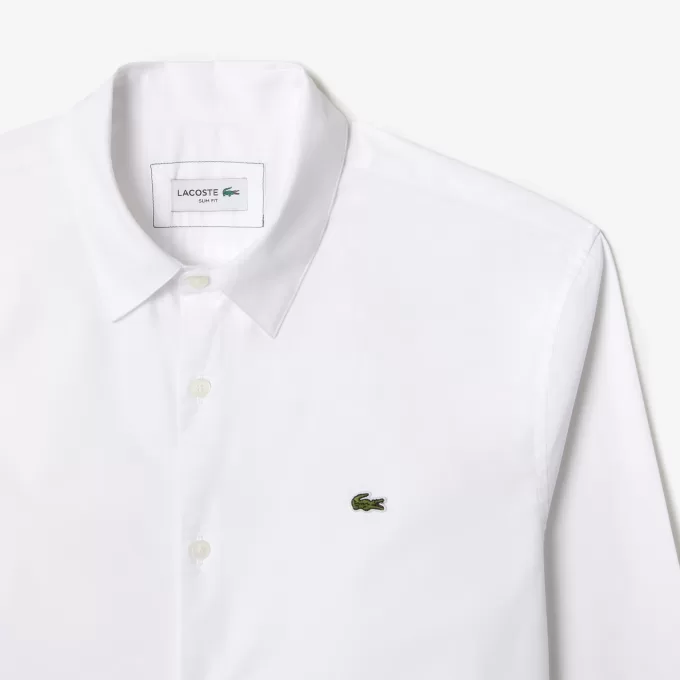 Slim Fit Stretch Bomuld Poplin skjorte
