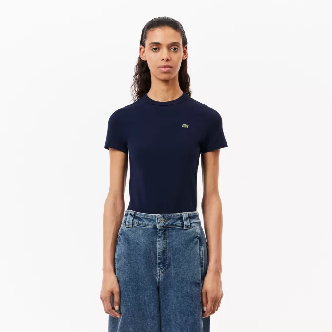 Slim Fit Stretch Bomuld T-shirt