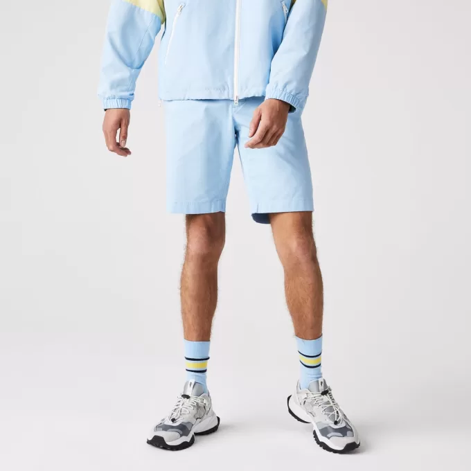 Slim Fit Stretch Gabardine Bermuda-shorts til mænd
