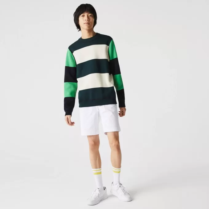 Slim Fit Stretch Gabardine Bermuda-shorts til mænd