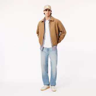Slim Fit Stribet Stretch Poplin skjorte