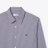 Slim Fit Stribet Stretch Poplin skjorte