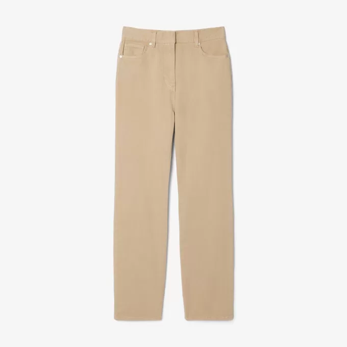 Slim Fit denimbukser med høj talje