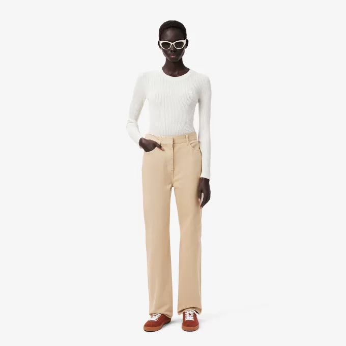 Slim Fit denimbukser med høj talje