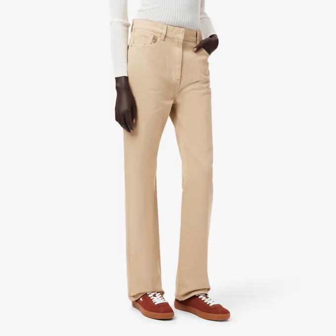 Slim Fit denimbukser med høj talje