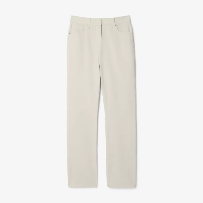 Slim Fit denimbukser med høj talje