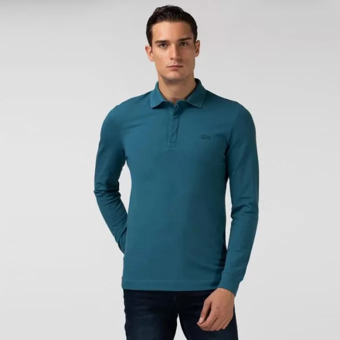 Smart Paris langærmet stretch bomulds poloshirt