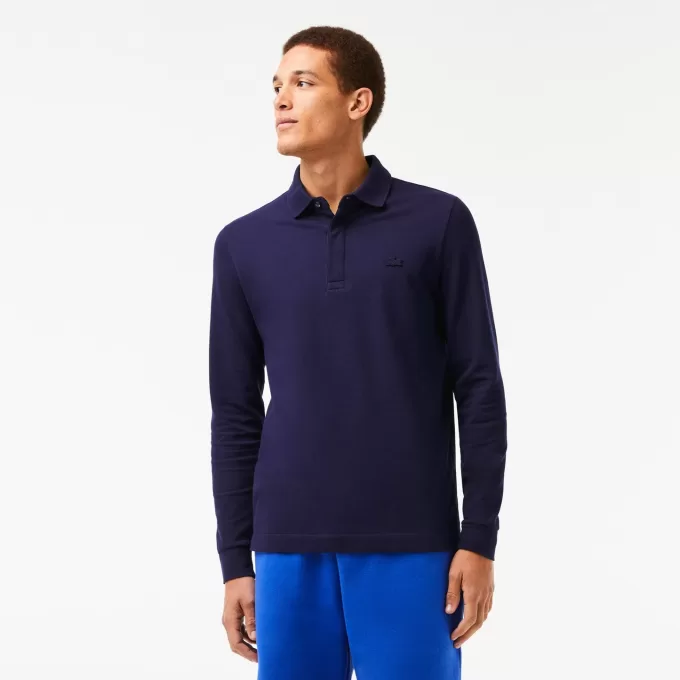 Smart Paris langærmet stretch bomulds poloshirt