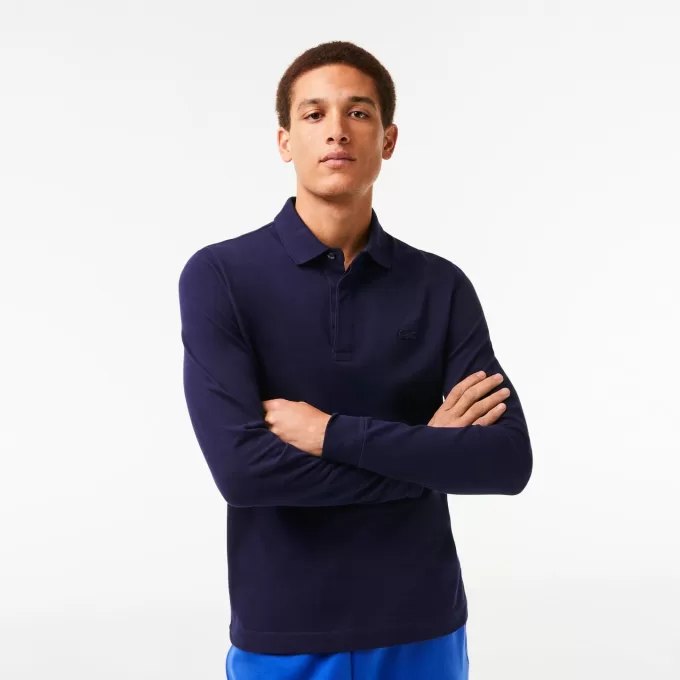 Smart Paris langærmet stretch bomulds poloshirt