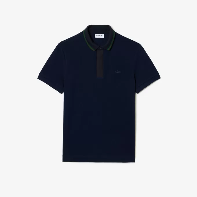 Smart Paris poloshirt med regulær pasform i kontrasthals