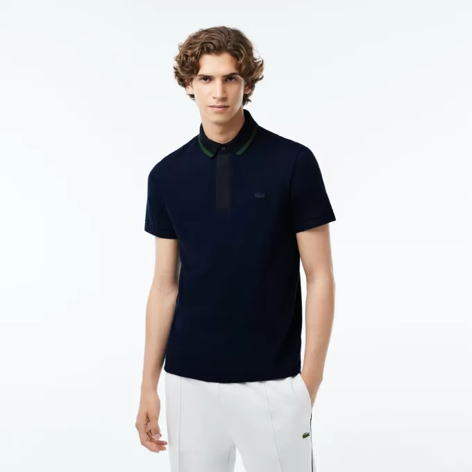 Smart Paris poloshirt med regulær pasform i kontrasthals