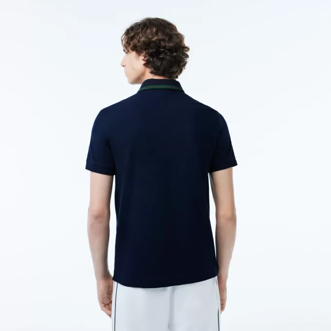 Smart Paris poloshirt med regulær pasform i kontrasthals