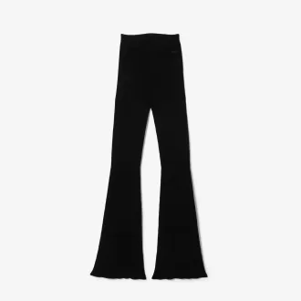 Sømløse ribstrikkede, udskårne leggings