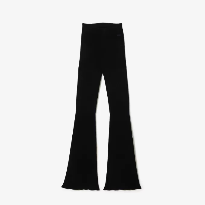 Sømløse ribstrikkede, udskårne leggings