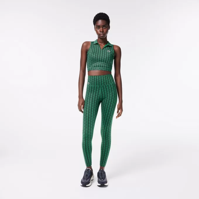 Sport-leggings med monogramtryk