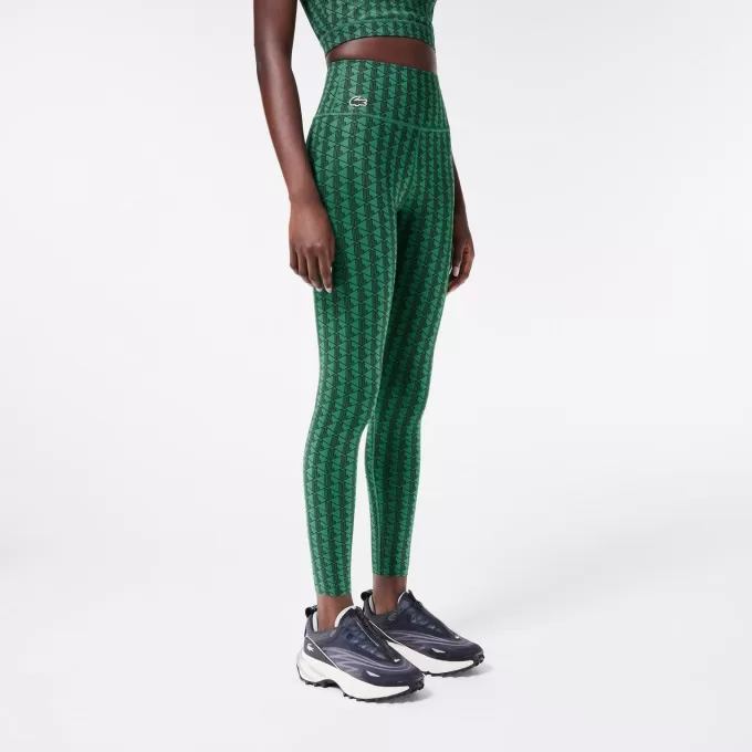 Sport-leggings med monogramtryk