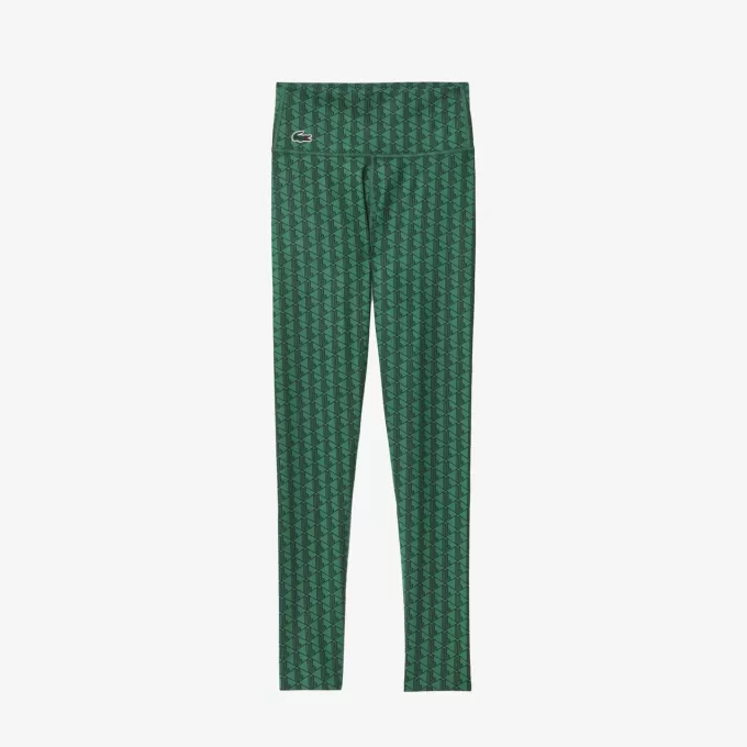 Sport-leggings med monogramtryk