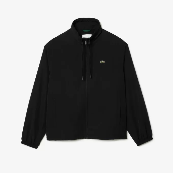 Sportsuitjakke med aftagelig hætte