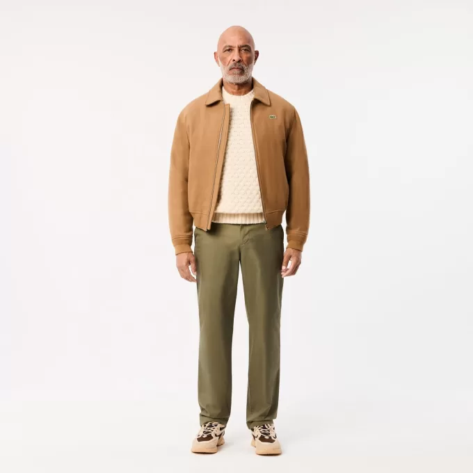 Straight Fit bomuldstwillbukser