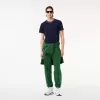 Stretch T-shirt med piqué stribet krave