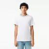 Stretch T-shirt med piqué stribet krave