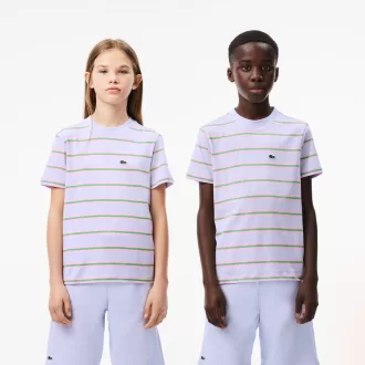 Stribet T-shirt i bomuld