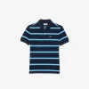 Stribet piqué poloshirt