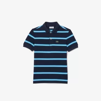 Stribet piqué poloshirt