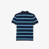 Stribet piqué poloshirt
