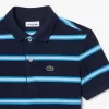 Stribet piqué poloshirt