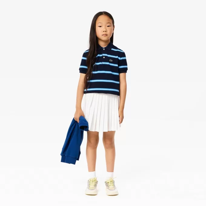 Stribet piqué poloshirt