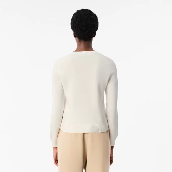 Sweater med V-hals i bomuld