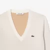 Sweater med V-hals i bomuld